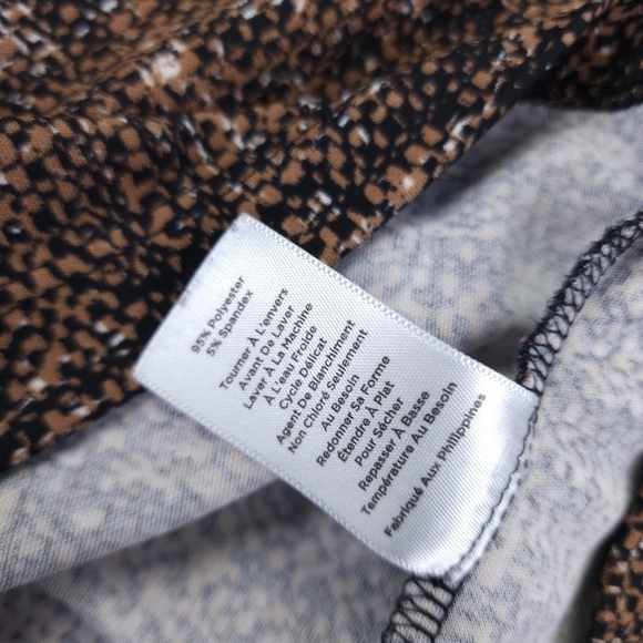 TALBOTS Petites Brown Partial Wrap Dress Sz P 0-2 - Picture 2 of 11